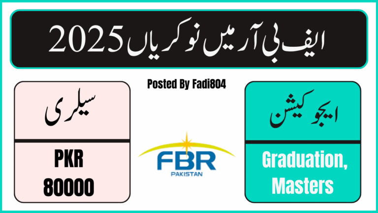 Latest New FBR Jobs 2025 – Online Apply, Eligibility, and Last Date