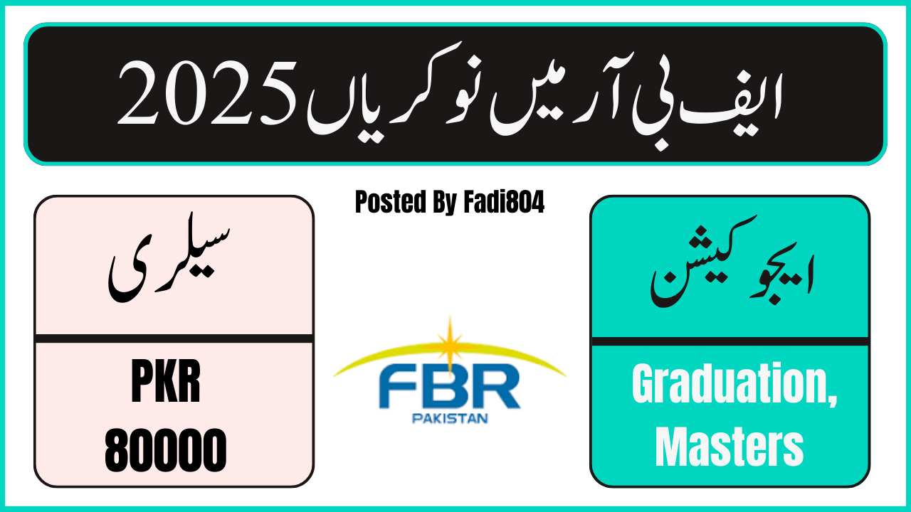 Latest New FBR Jobs 2025 – Online Apply, Eligibility, and Last Date